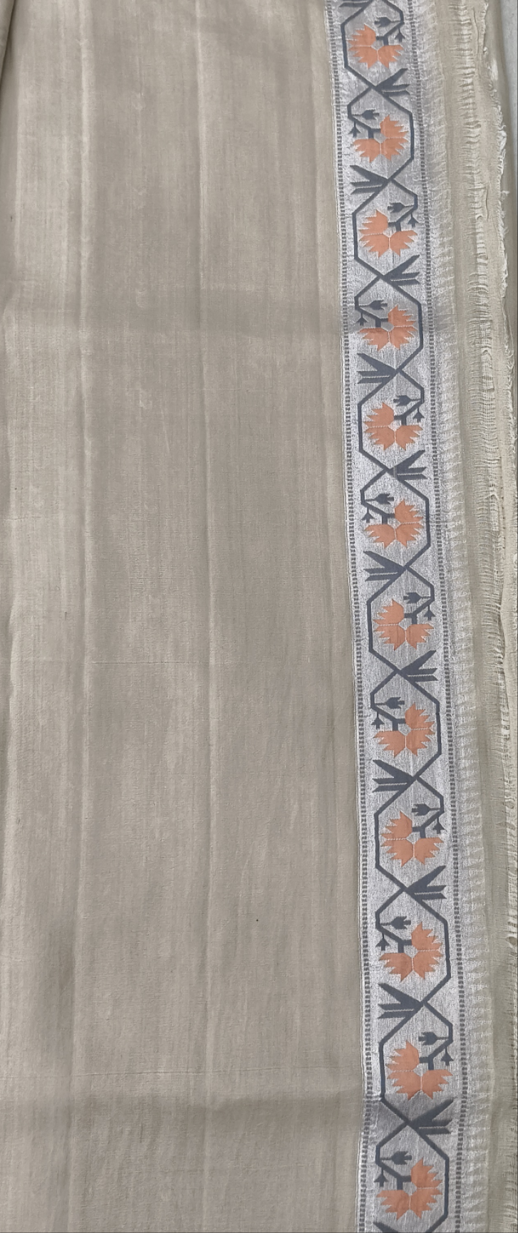 Pure tusser georgette handloom banarasi saree