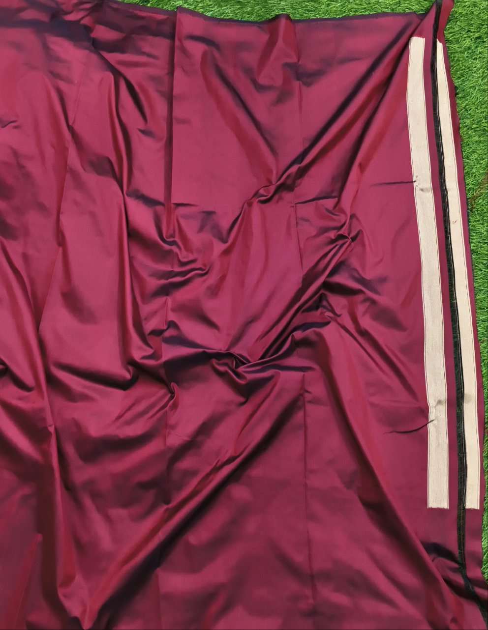 Maroon pure katan silk handvowen banarasi saree