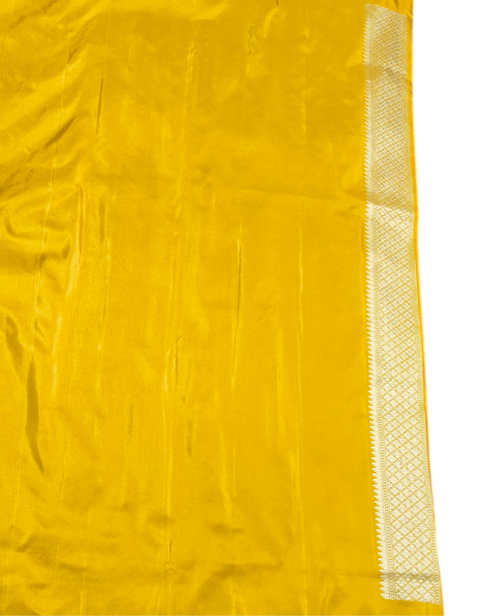 Mustard pure katan silk handvowen banarasi saree