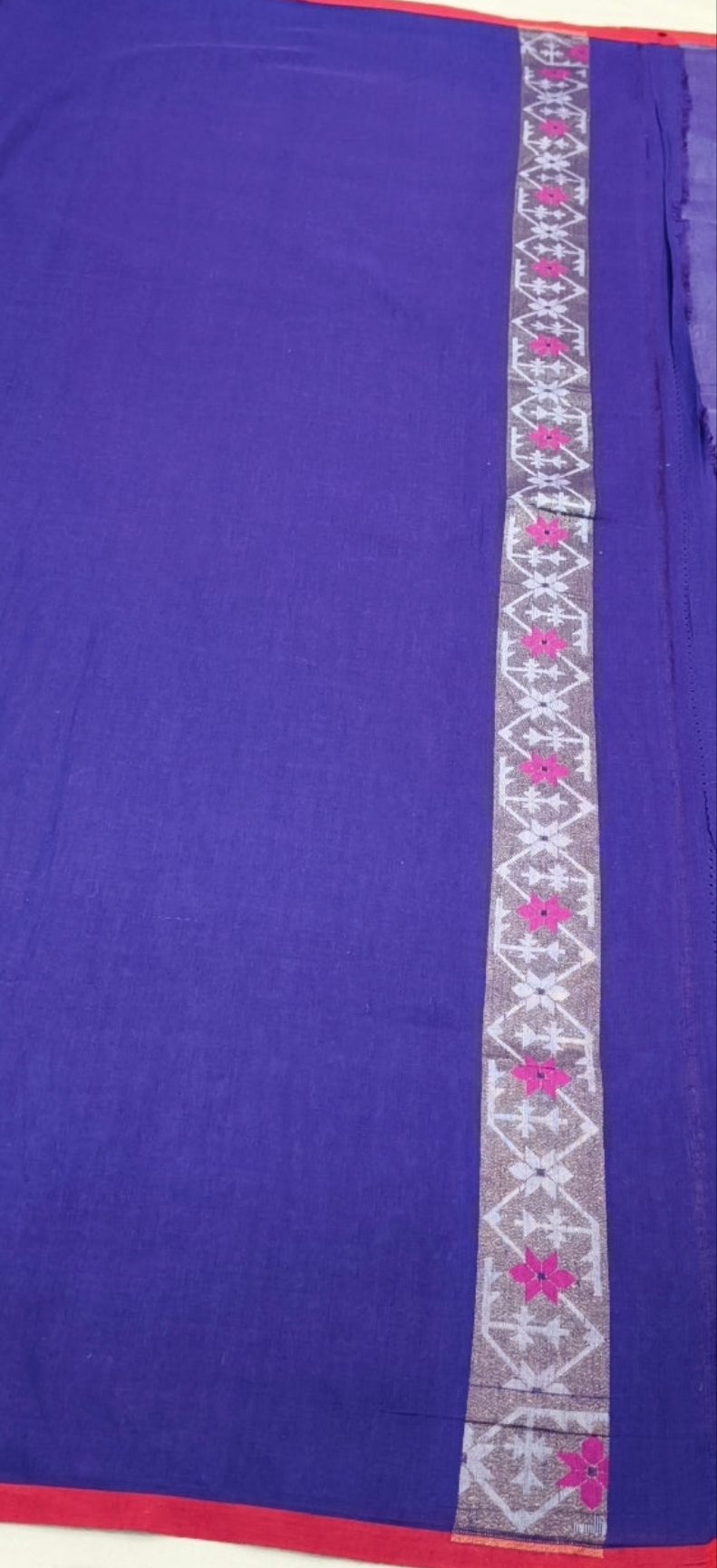 Pure Cotton Ektara Tilfi Cutwork Jamdani Banarasi Saree