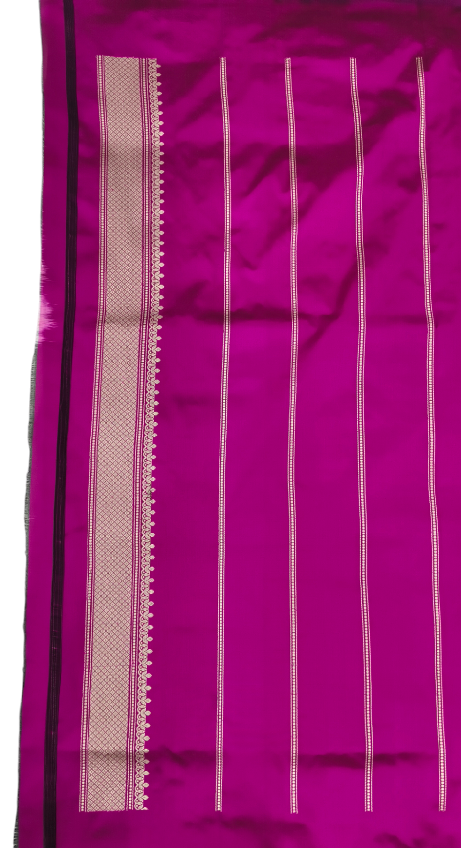 Dark Pink pure katan silk Rangkaat banarasi saree