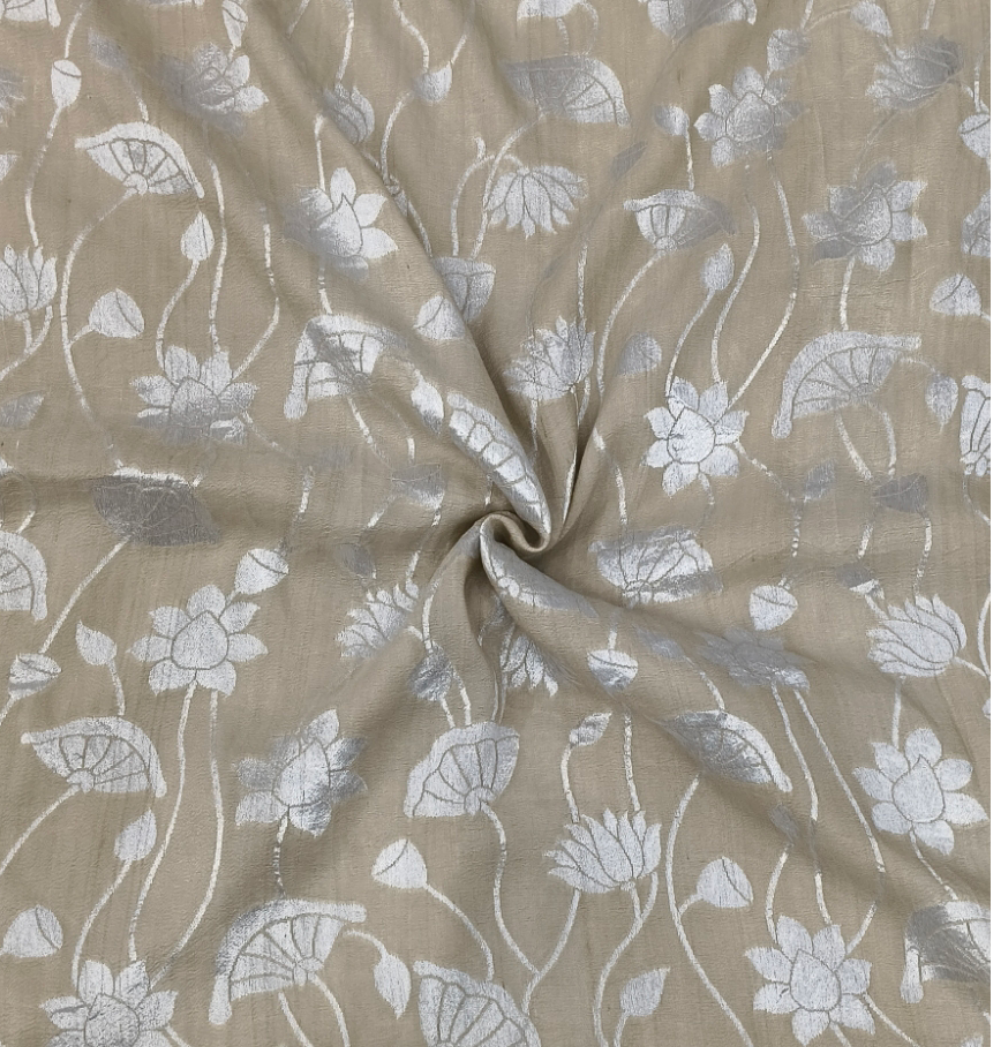 Tusser georgette handloom banarasi saree