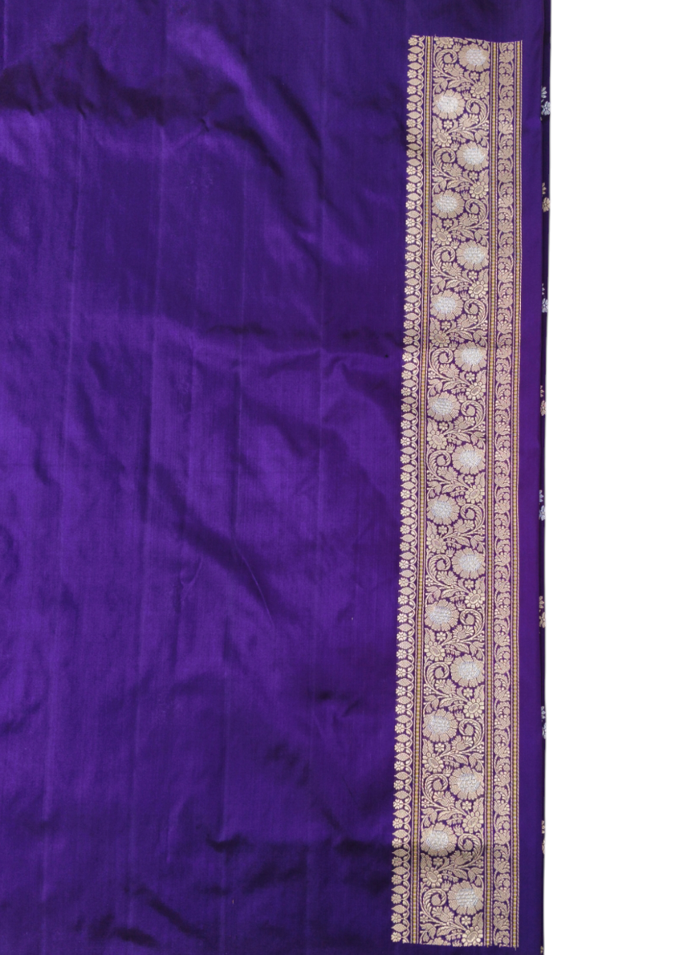 Purple pure katan silk handvowen banarasi saree