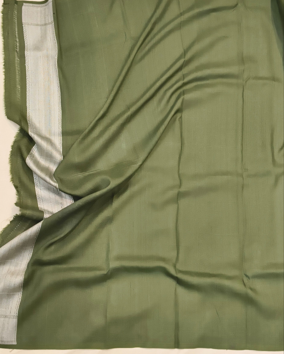 Pure tusser georgette handloom banarasi saree