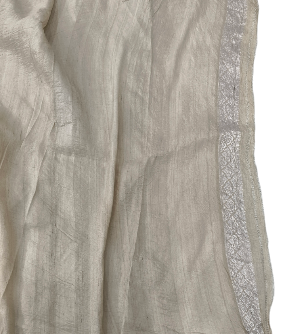 Pure tusser georgette hanloom banarasi saree