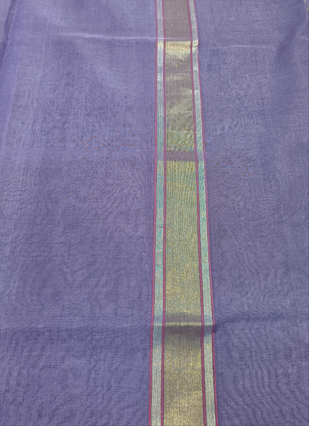 Light purple Pure Cotton handwoven jamdani Realzari saree
