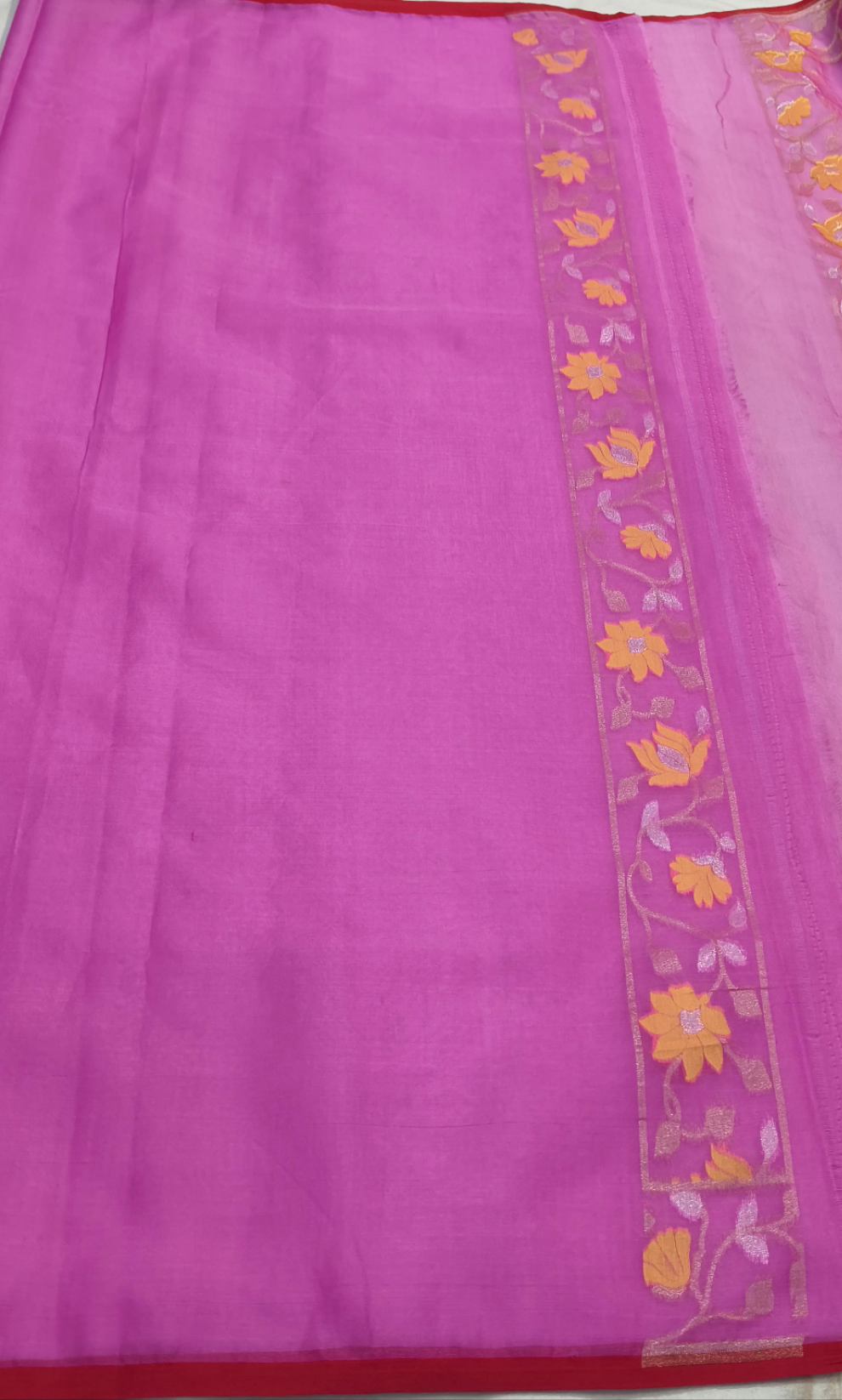 Pure Kora Silk Ektara Tilfi Cutwork Banarasi Saree