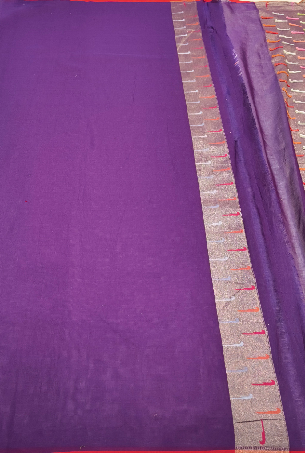 Pure Cotton Ektara Tilfi Cutwork Jamdani Banarasi Saree