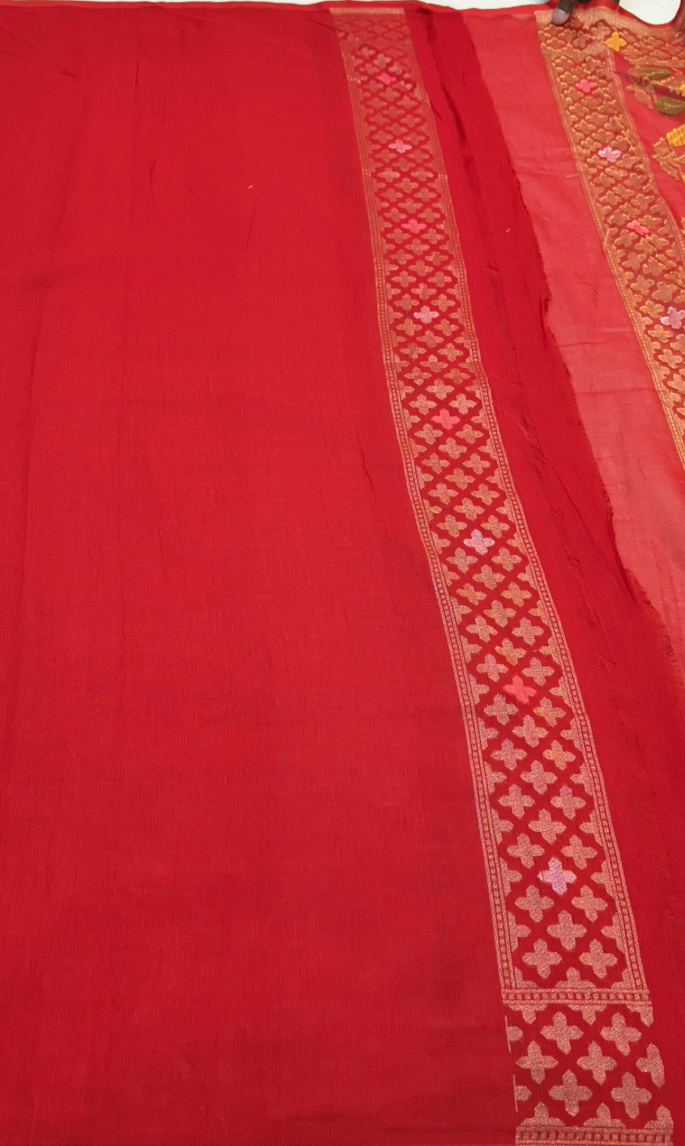 Pure Cotton Ektara Tilfi Cutwork Jamdani Banarasi Saree