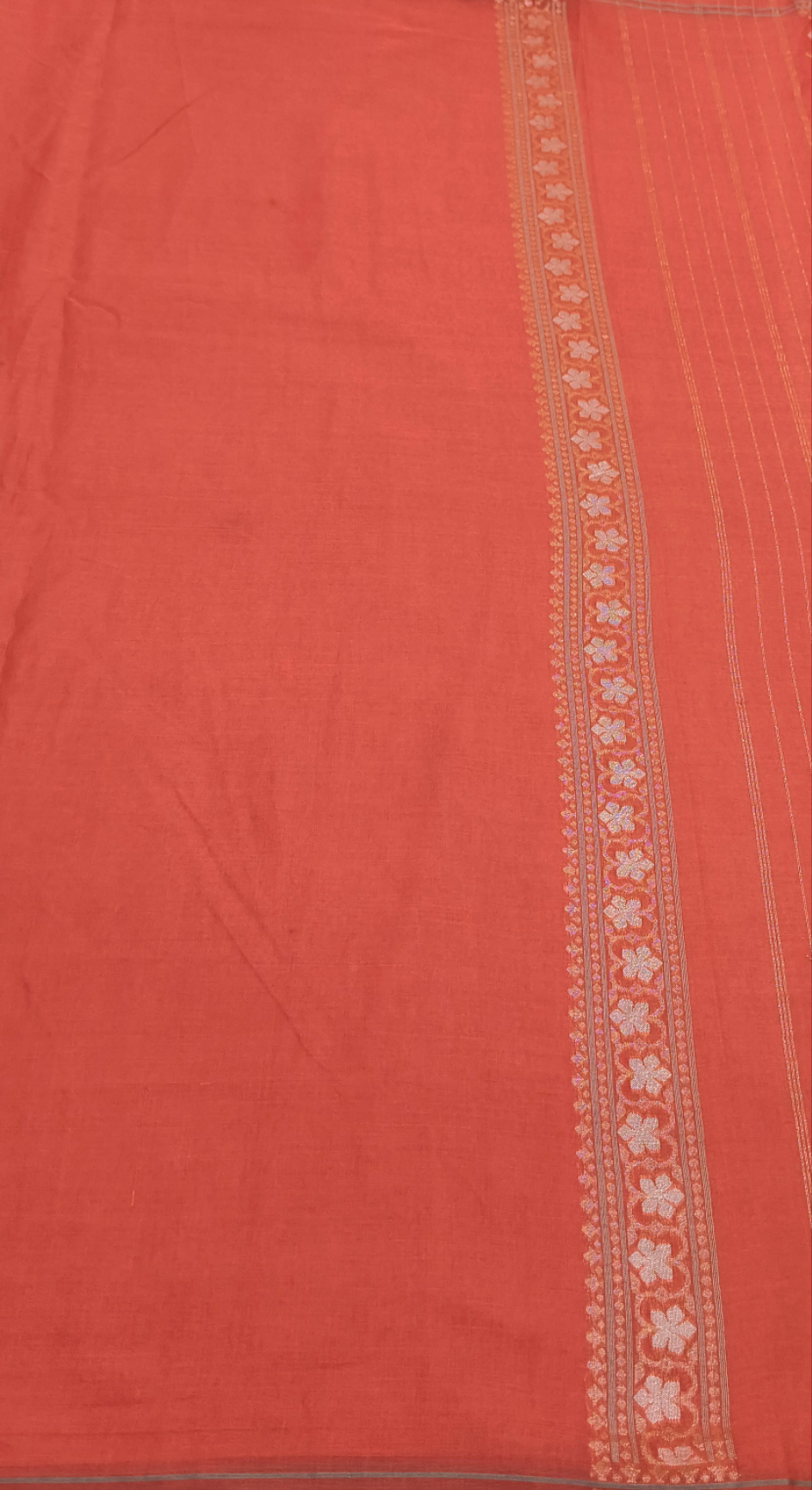 Pure Cotton Ektara Alfi Jamdani Cutwork Jaal Banarasi Saree