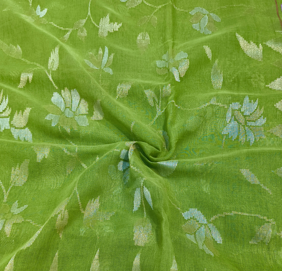 Cotton realzari jamdani saree
