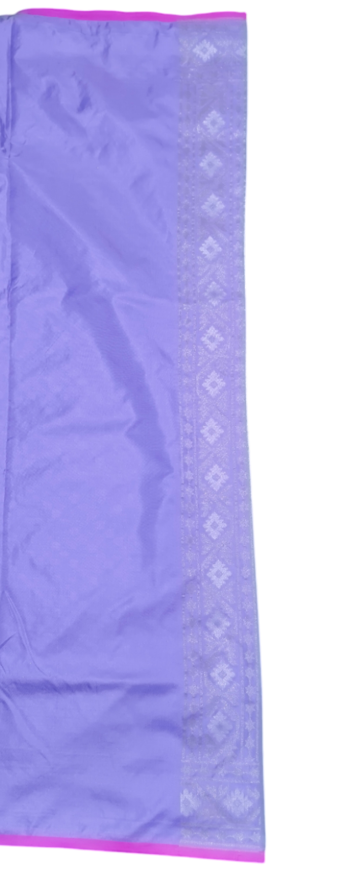 Lavender pure katan silk ektara jamdani cutwork jaal banarasi saree
