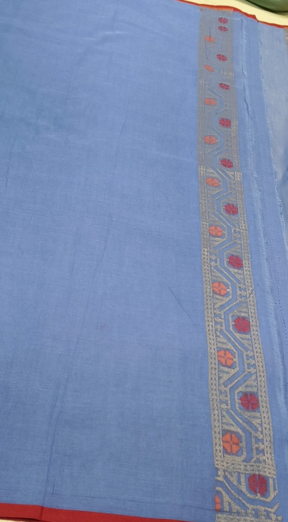 Pure Cotton Ektara Tilfi Cutwork Jamdani Banarasi Sare