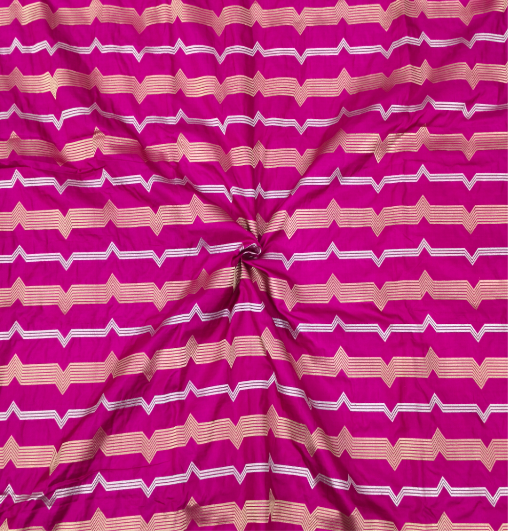 Pink pure katan silk handloom banarasi saree