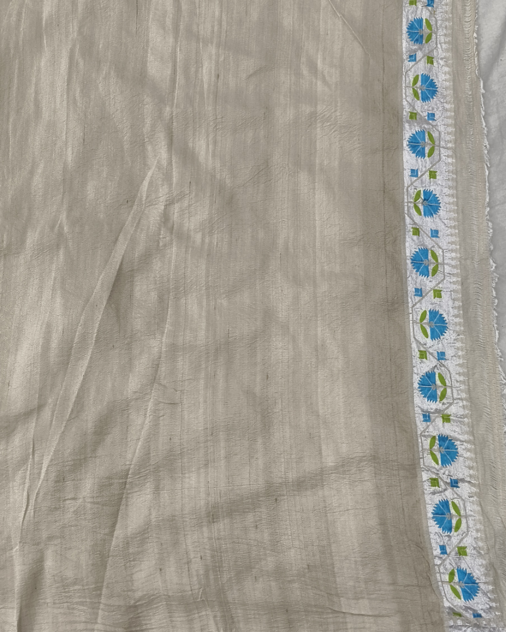 Pure tusser georgette handloom banarasi saree