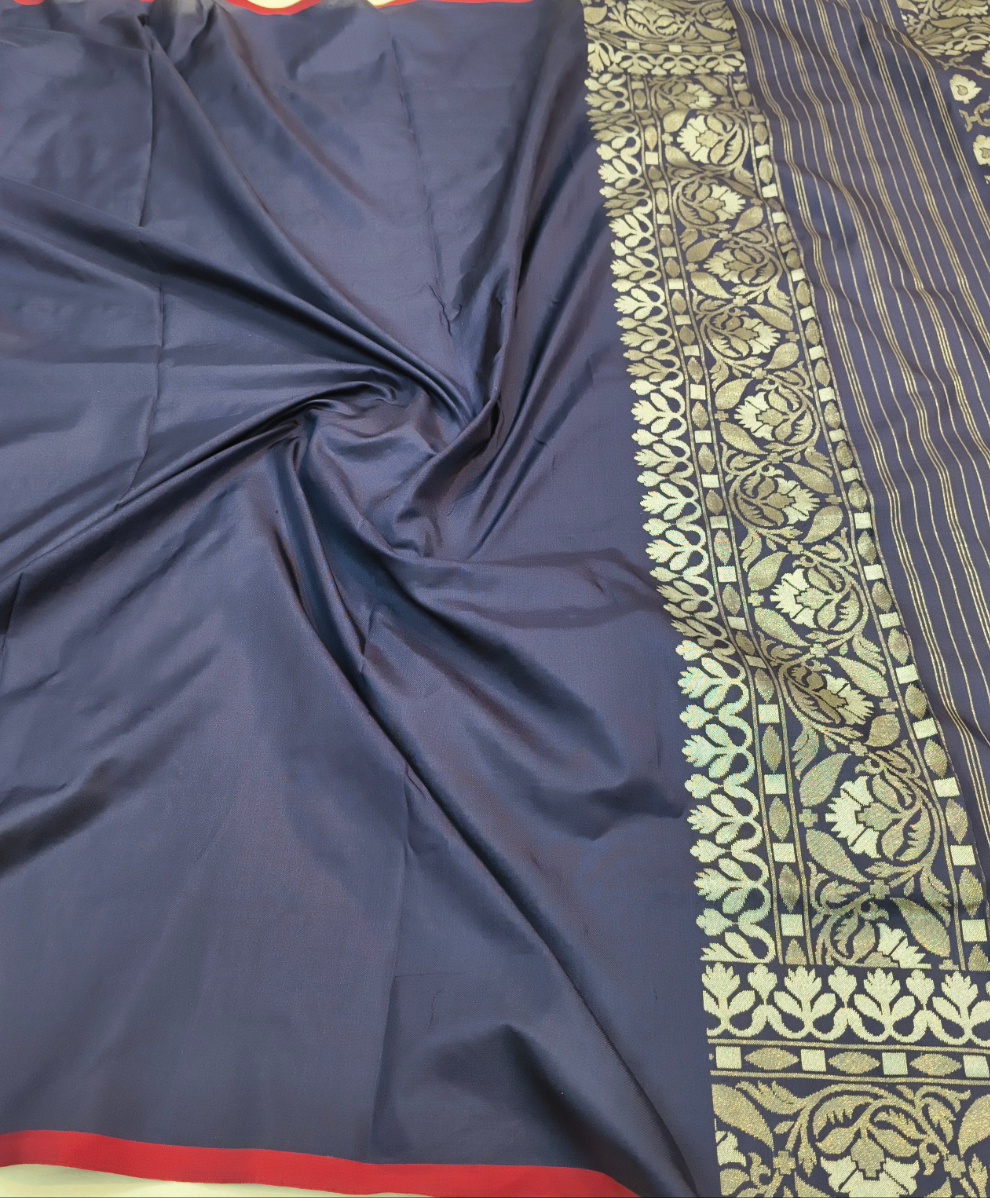 Pure Katan Silk Ektara Cutwork Jamdani Banarasi Saree