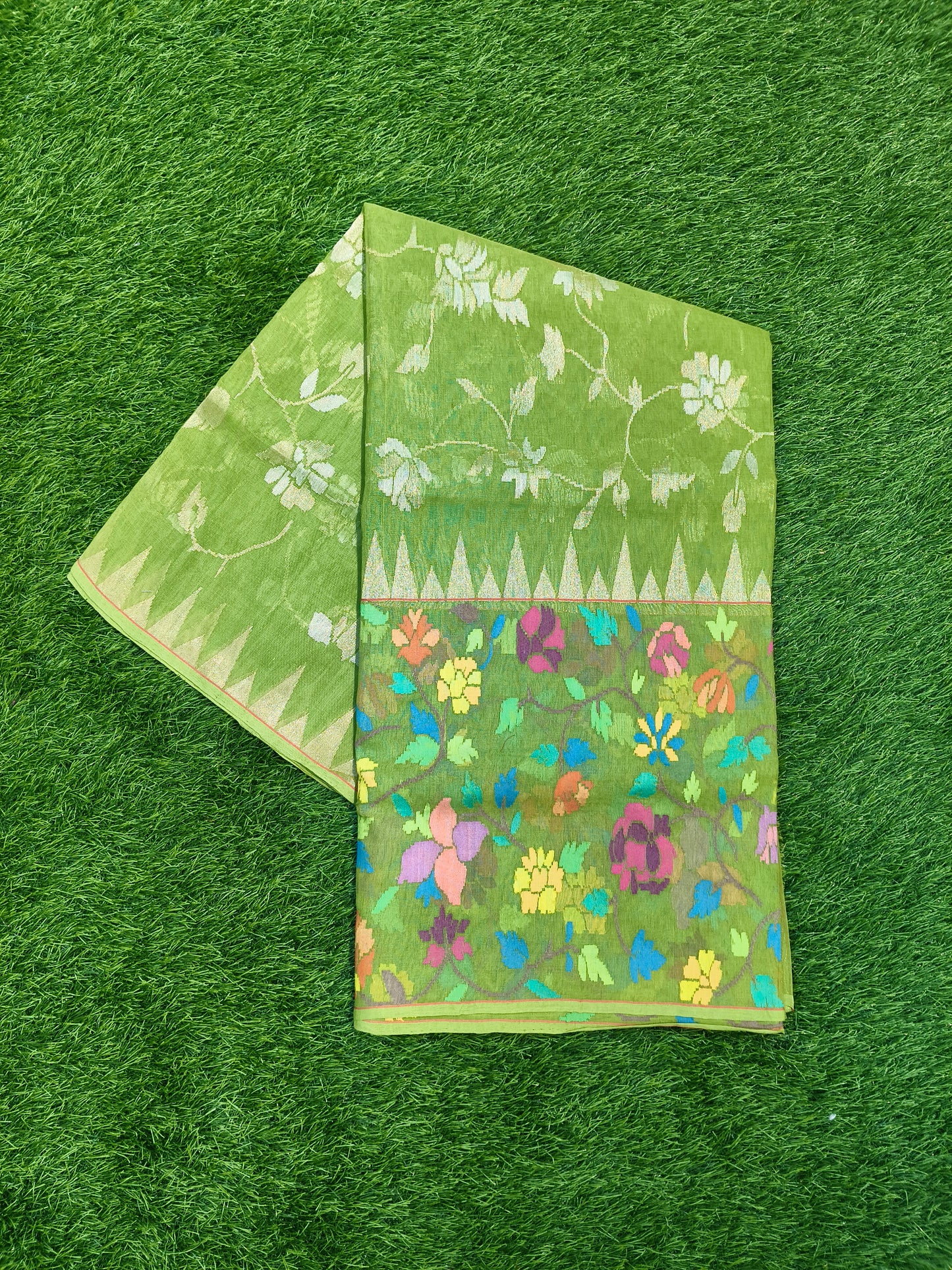 Cotton realzari jamdani saree