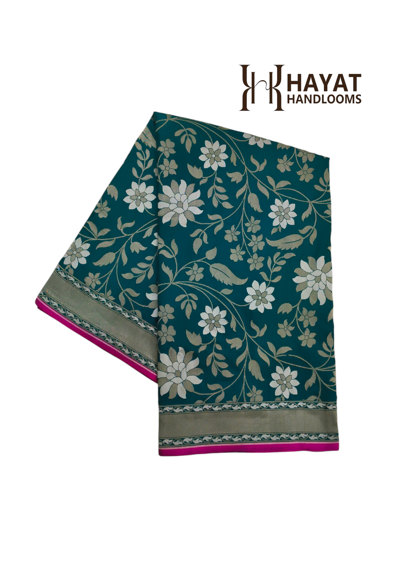 green pure katan silk ektara cutwork jamdani banarasi saree