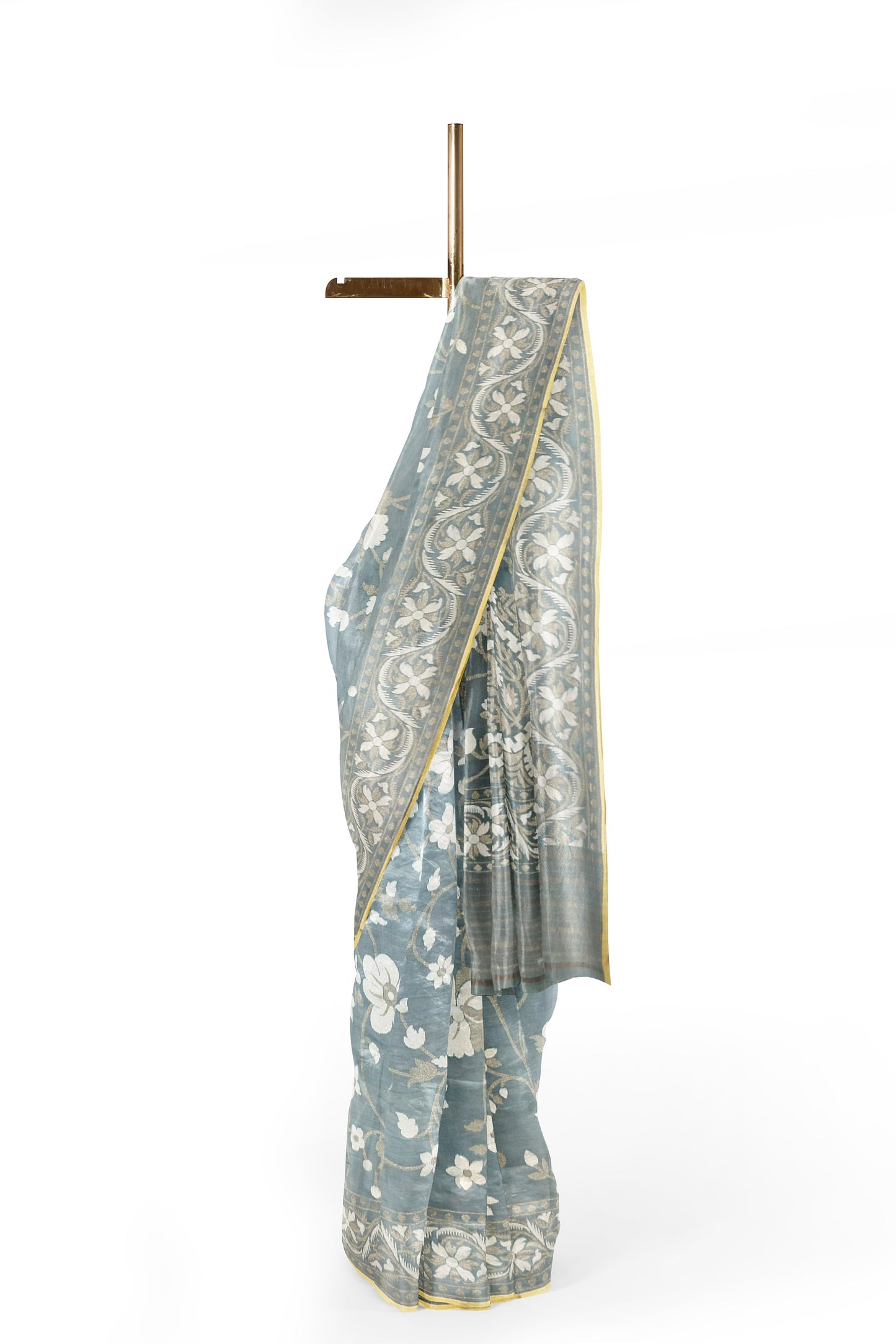 Pure Katan Silk Saree in Pastel Green