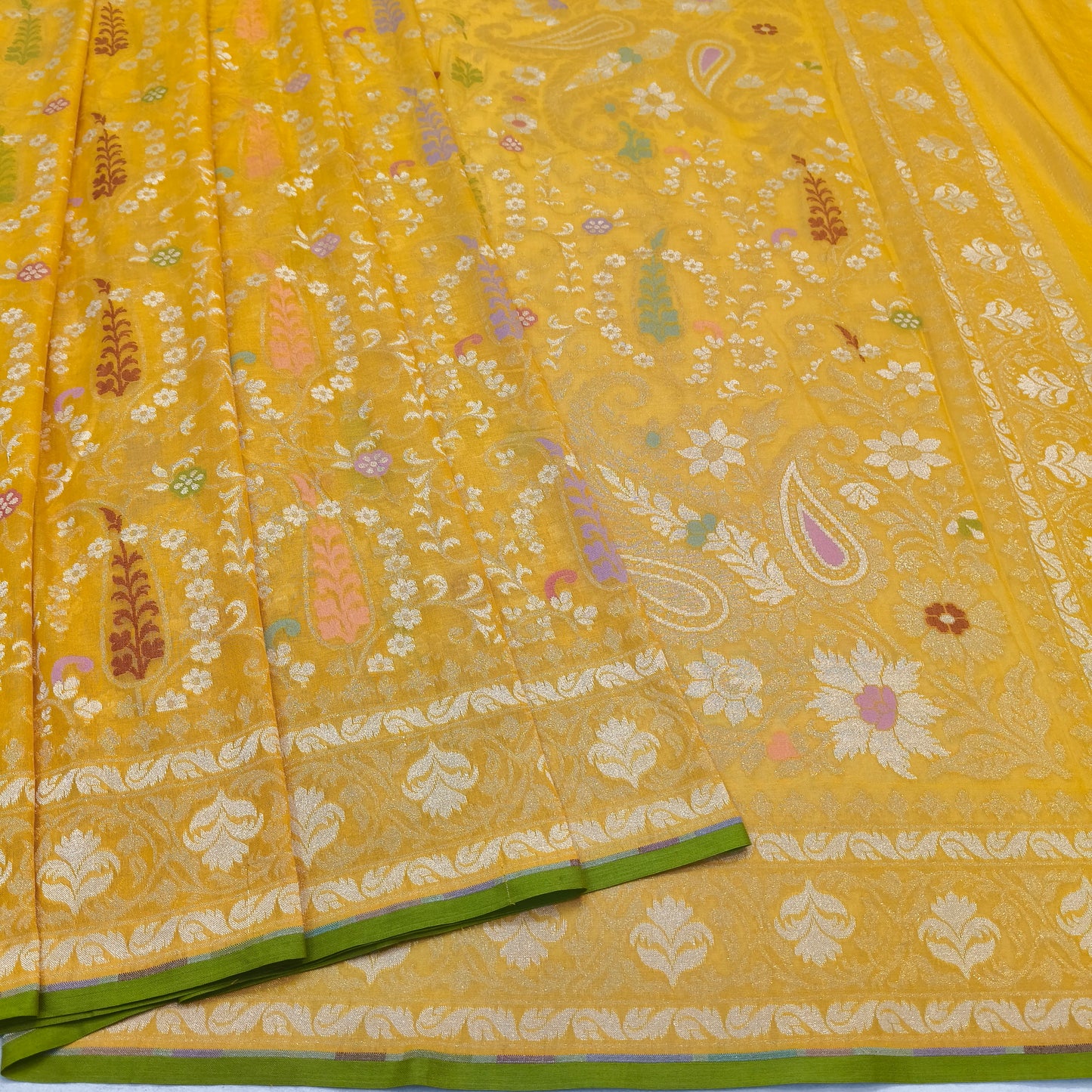 Pure Cotton Ektara Tilfi Cutwork Jamdani Banarasi Saree