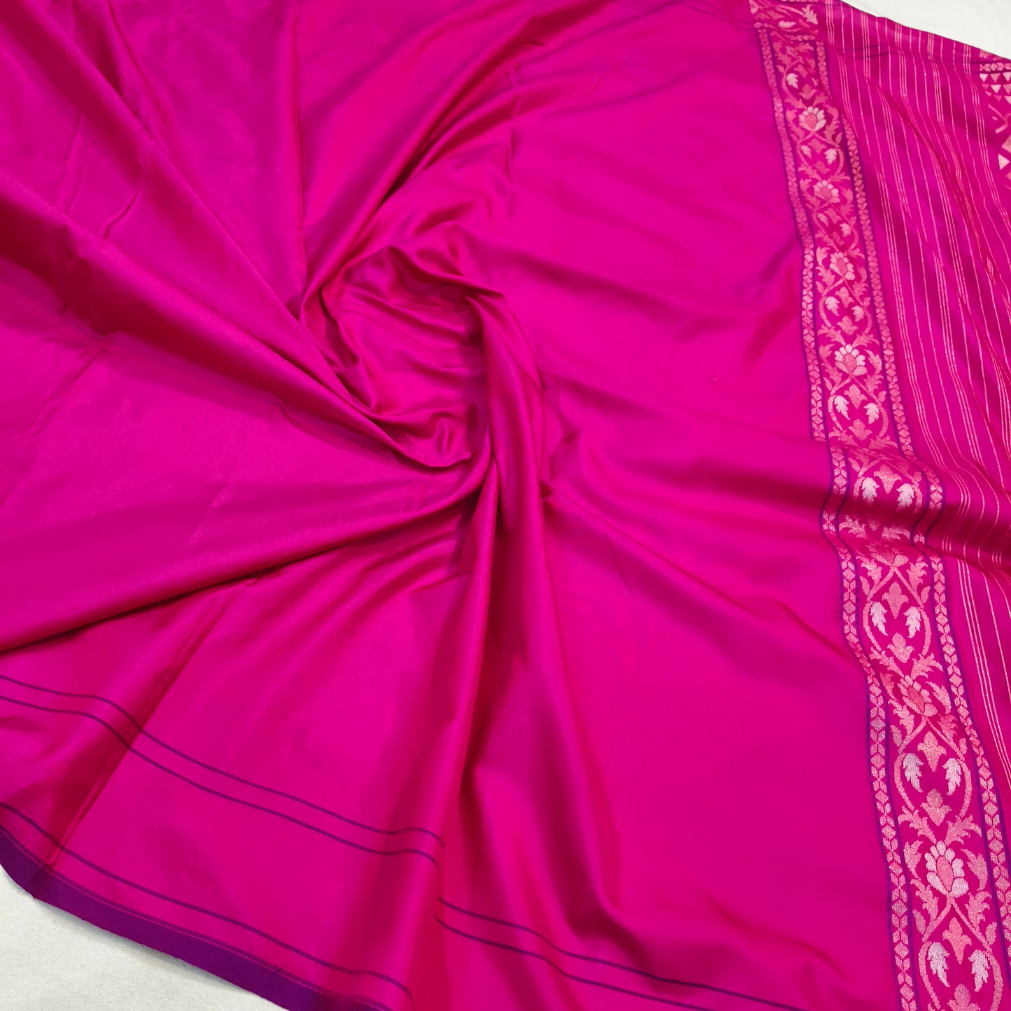 Pure Katan Silk Ektara Cutwork Jamdani Banarasi Saree
