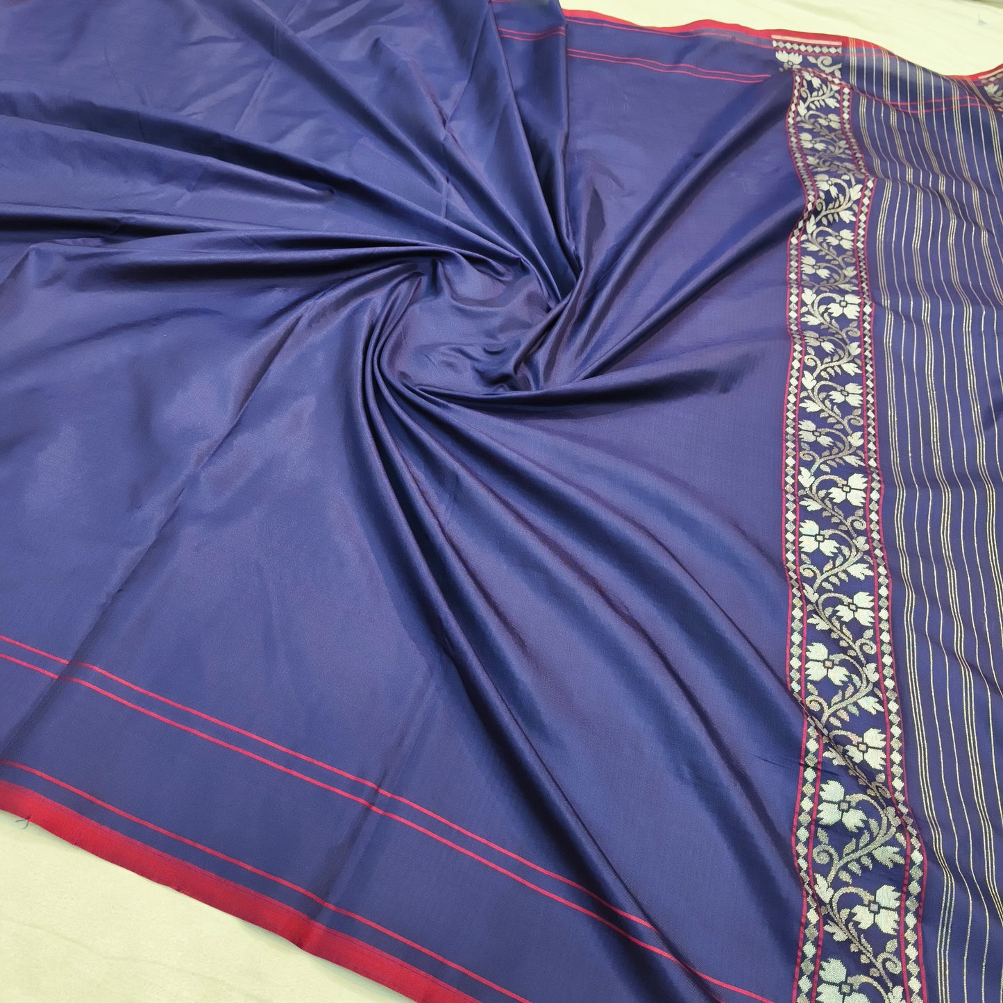 Pure Katan Silk Ektara Cutwork Jamdani Banarasi Saree
