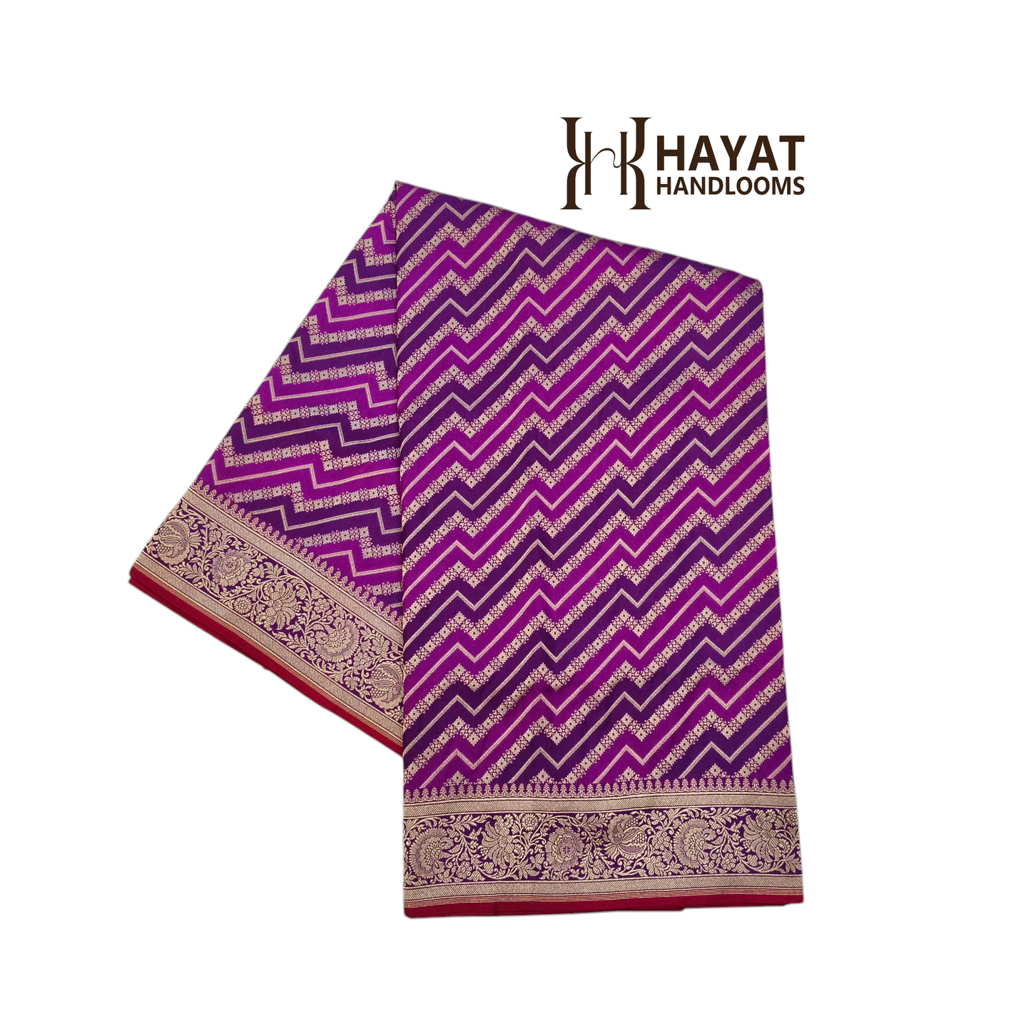 Purple pure katan silk cutwork rangkaat handloom banarasi saree