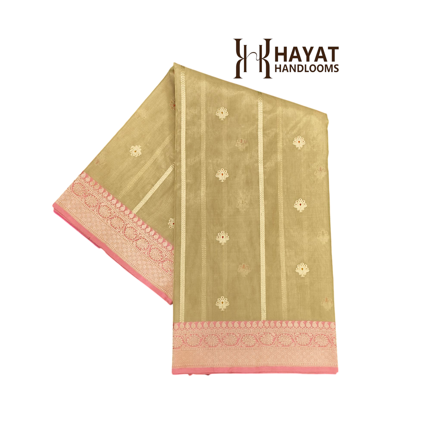 Pure kora tissue handwoven banarasi saree