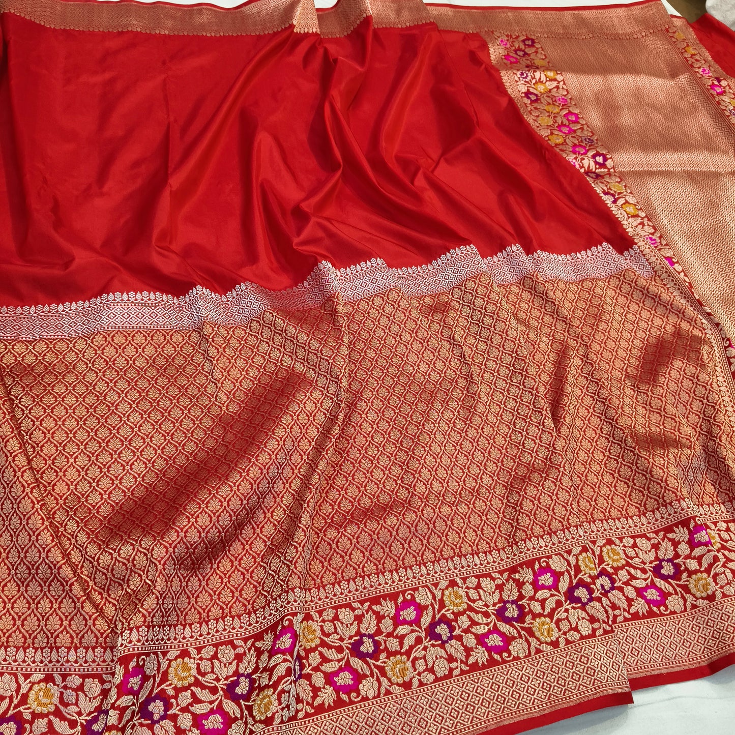 Pure katan silk handvowen banarasi saree