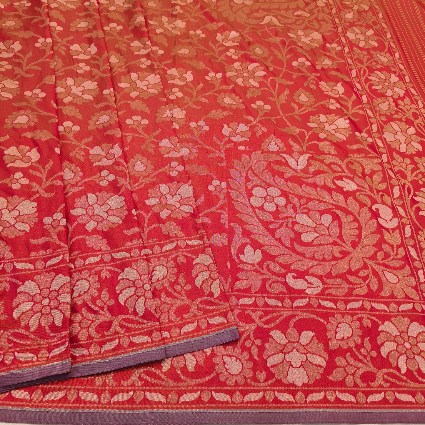 Pure Katan Silk Ektara Cutwork Jamdani Banarasi Saree