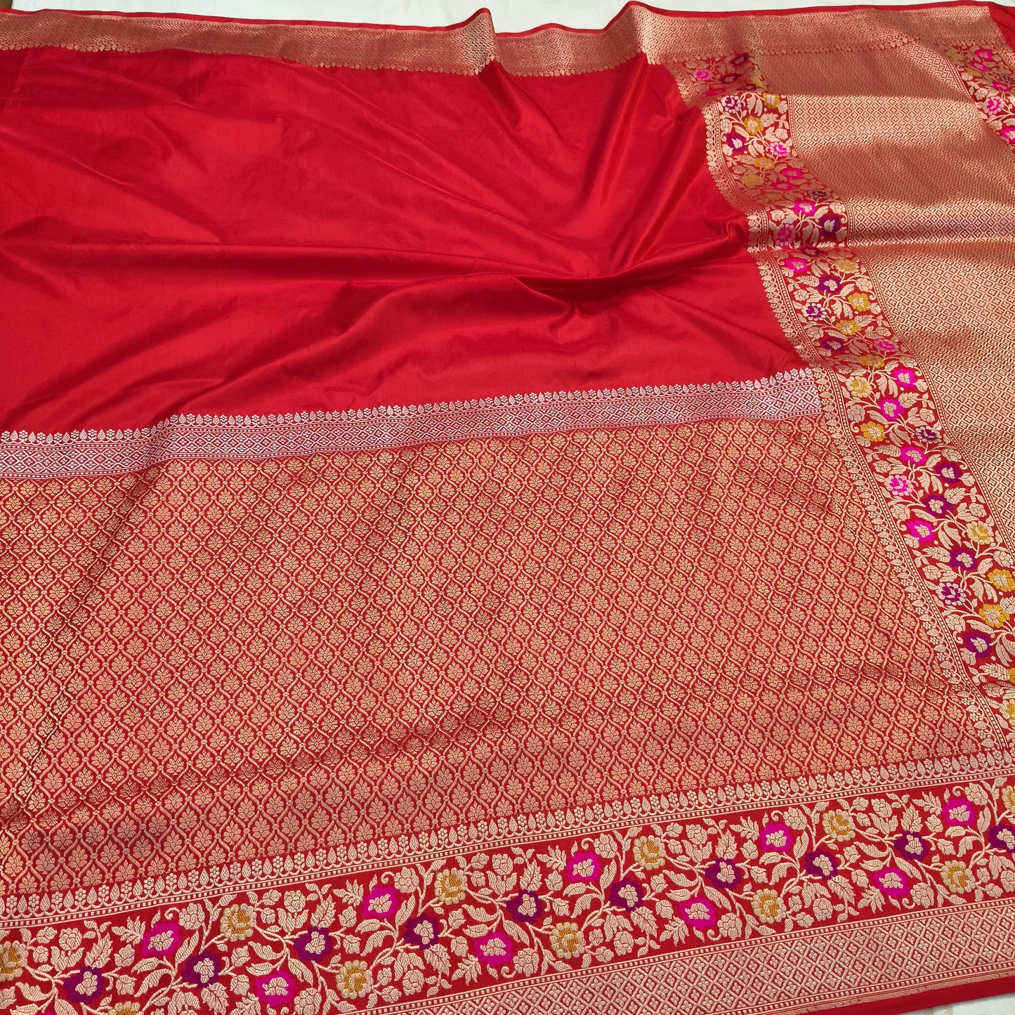 Pure katan silk handvowen banarasi saree