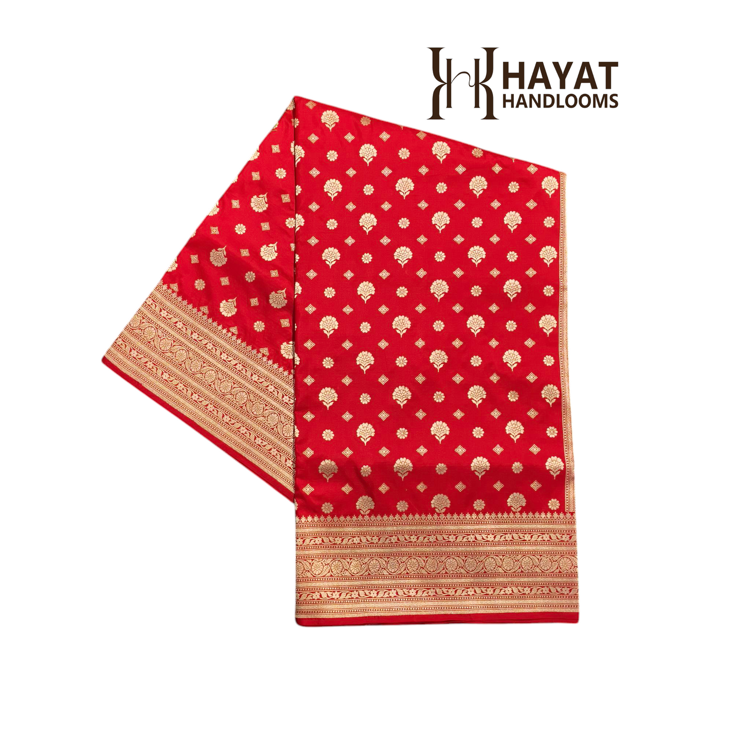 Red pure katan silk handloom banarasi saree