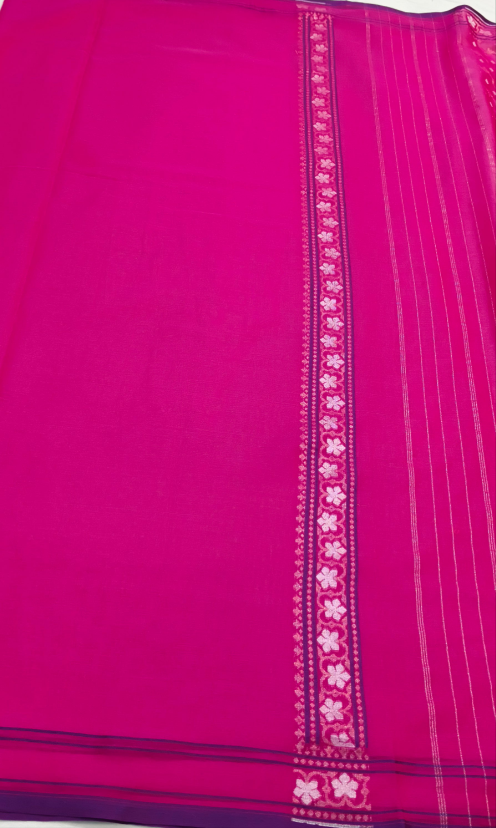 Pure Cotton Ektara Alfi Cutwork Jamdani Banarasi Saree