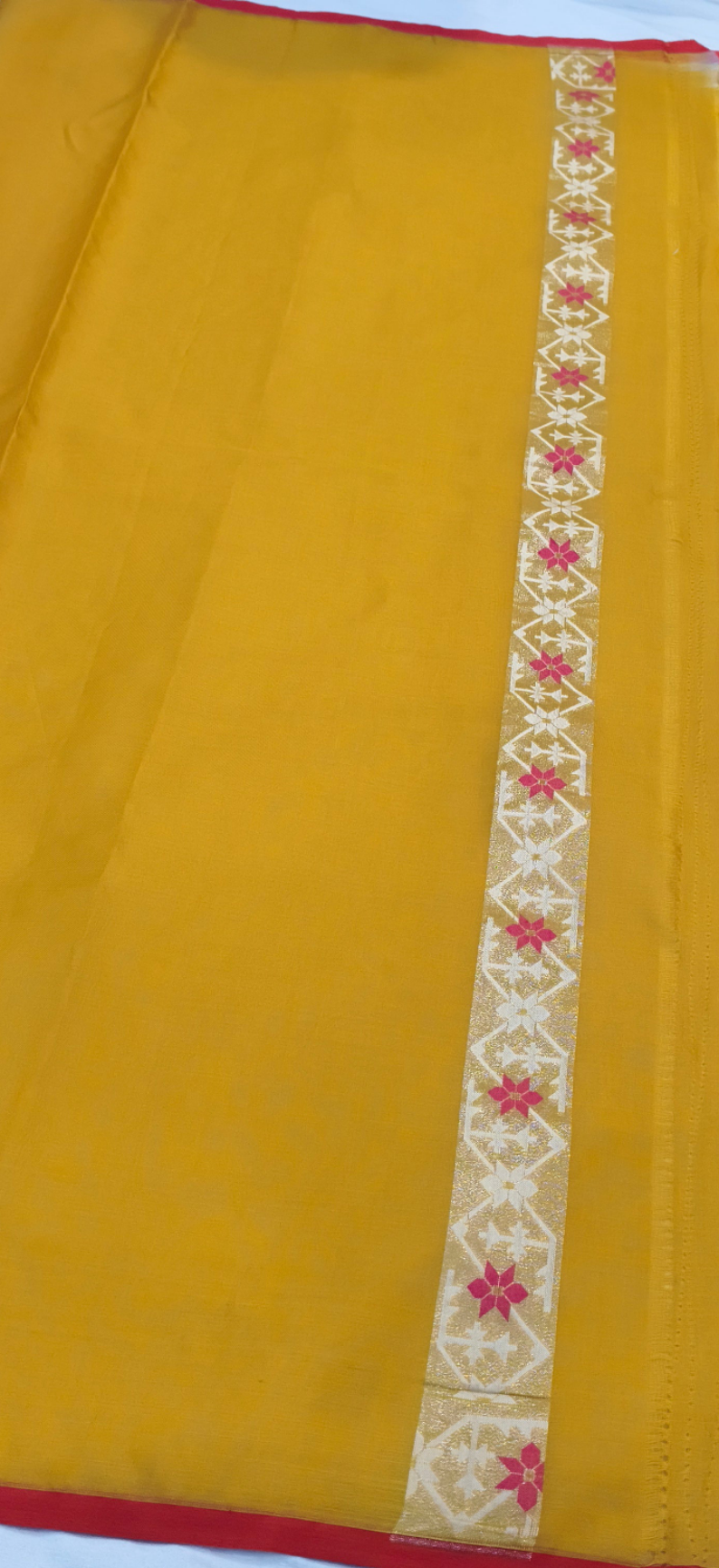 Pure Kora Silk Ektara Tilfi Cutwork Jamdani Banarasi Saree