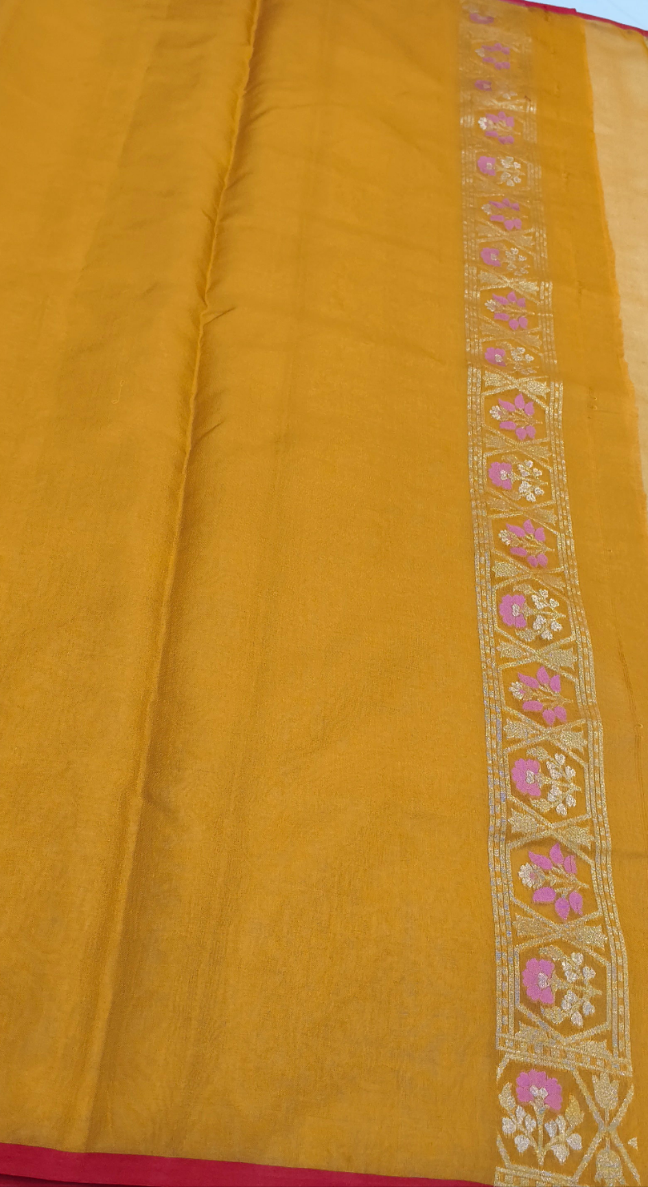 Pure Kora Silk Ektara Tilfi Cutwork Jamdani Banarasi Saree