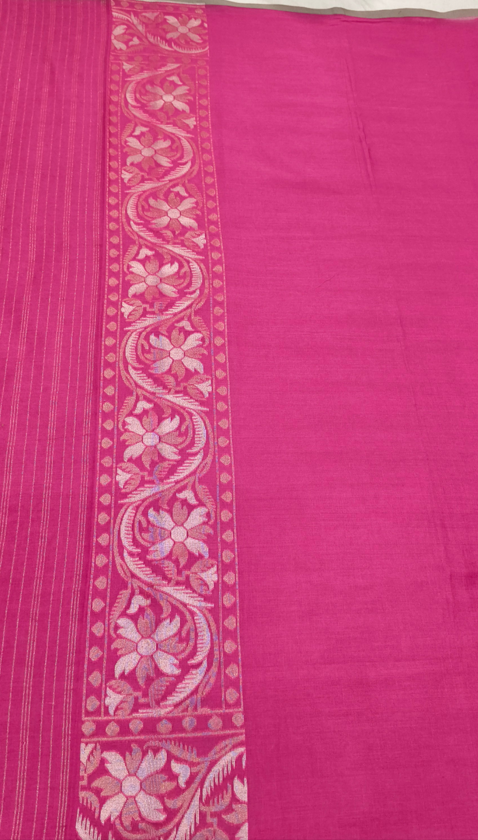 Pure Cotton Ektara Alfi Jamdani Cutwork Jaal Banarasi Saree