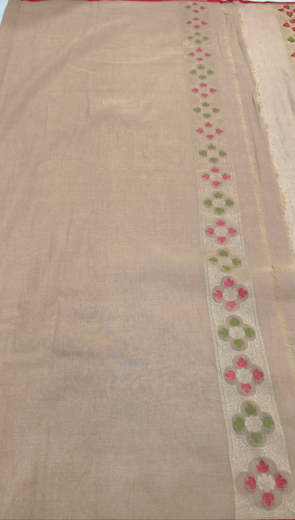 Pure Cotton Ektara Tilfi Cutwork Jamdani Banarasi Saree