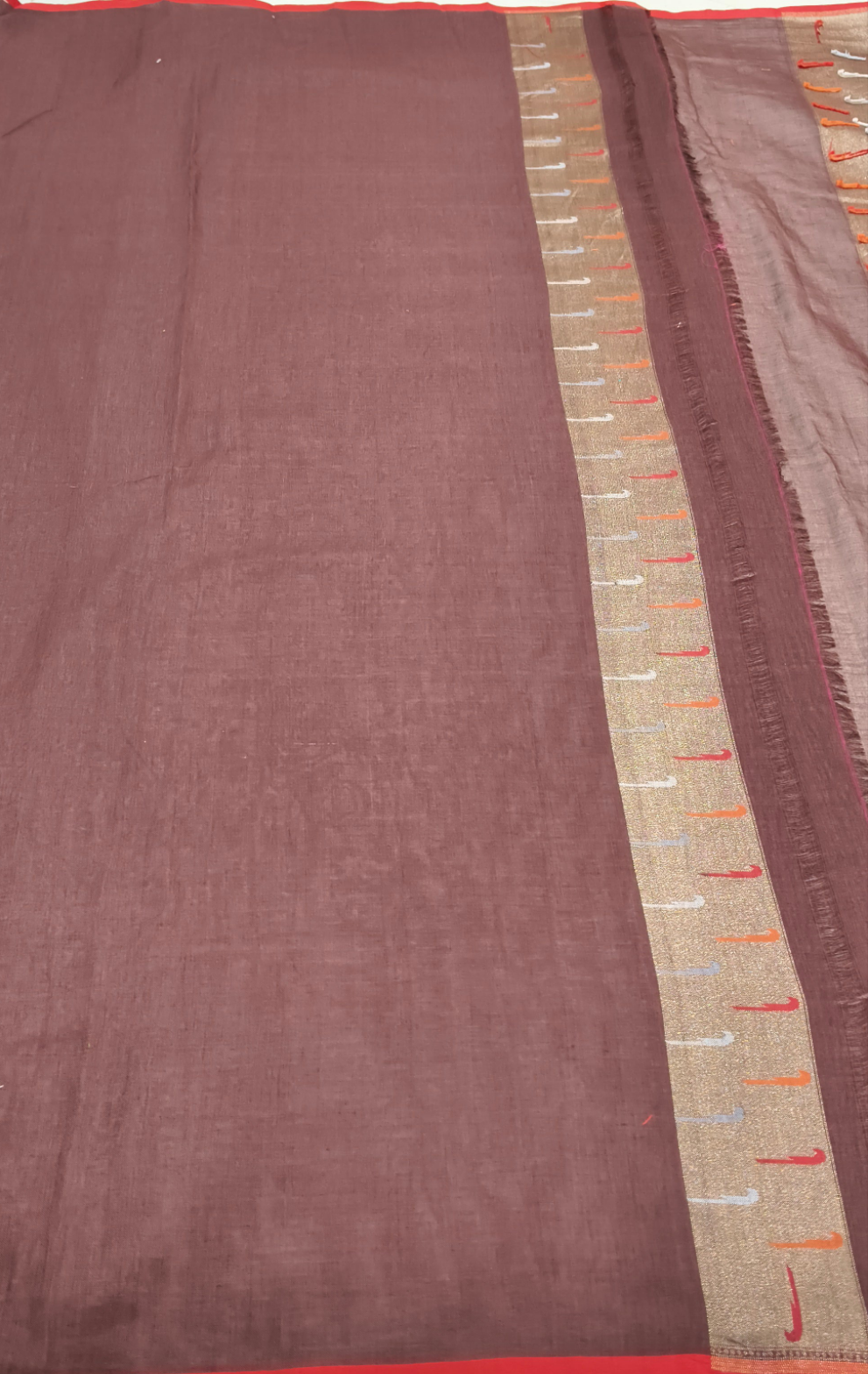 Pure Cotton Ektara Tilfi Cutwork Jamdani Banarasi Saree