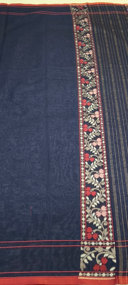 Pure Cotton Ektara Tilfi Jamdani Banarasi Saree