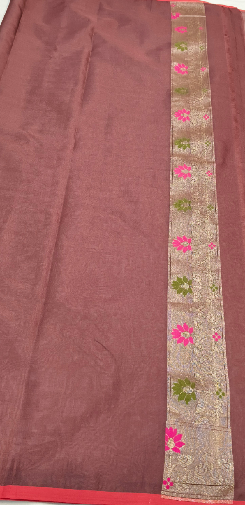 Pure Kora Silk Ektara Tilfi Cutwork Jamdani Banarasi Saree