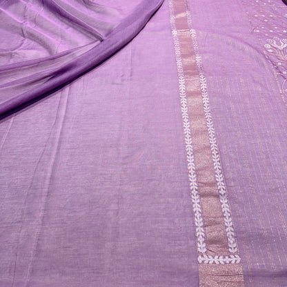 Pure Cotton Ektara Jamdani Cutwork Jaal Banarasi Saree