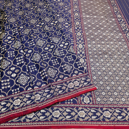 Pure Katan Silk Ektara Cutwork Jamdani Banarasi Saree