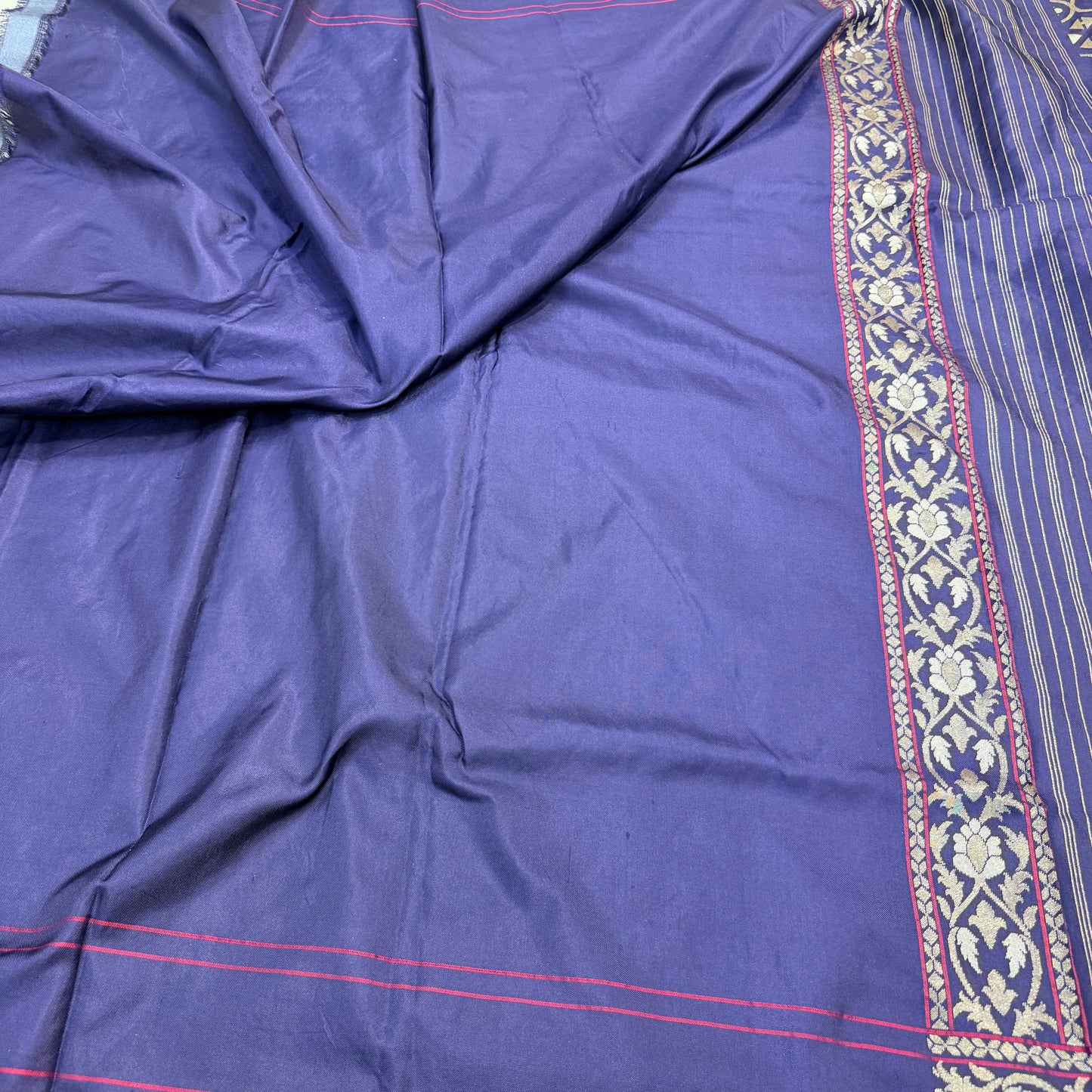 Pure Katan Silk Ektara Cutwork Jamdani Banarasi Saree