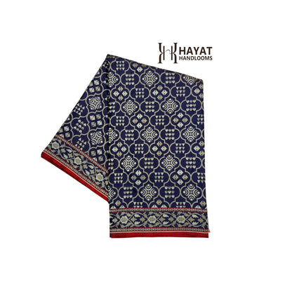 Pure Katan Silk Ektara Cutwork Jamdani Banarasi Saree