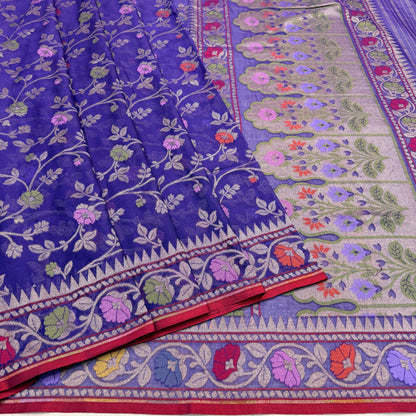 Pure Cotton Ektara Jamdani Cutwork Banarasi Saree