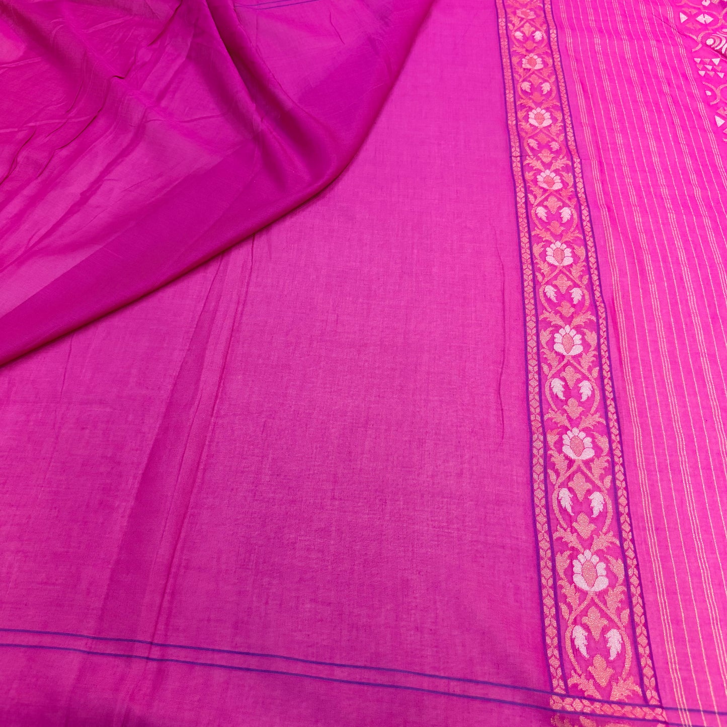 Pure Cotton Ektara Alfi Cutwork Jamdani Banarasi Saree