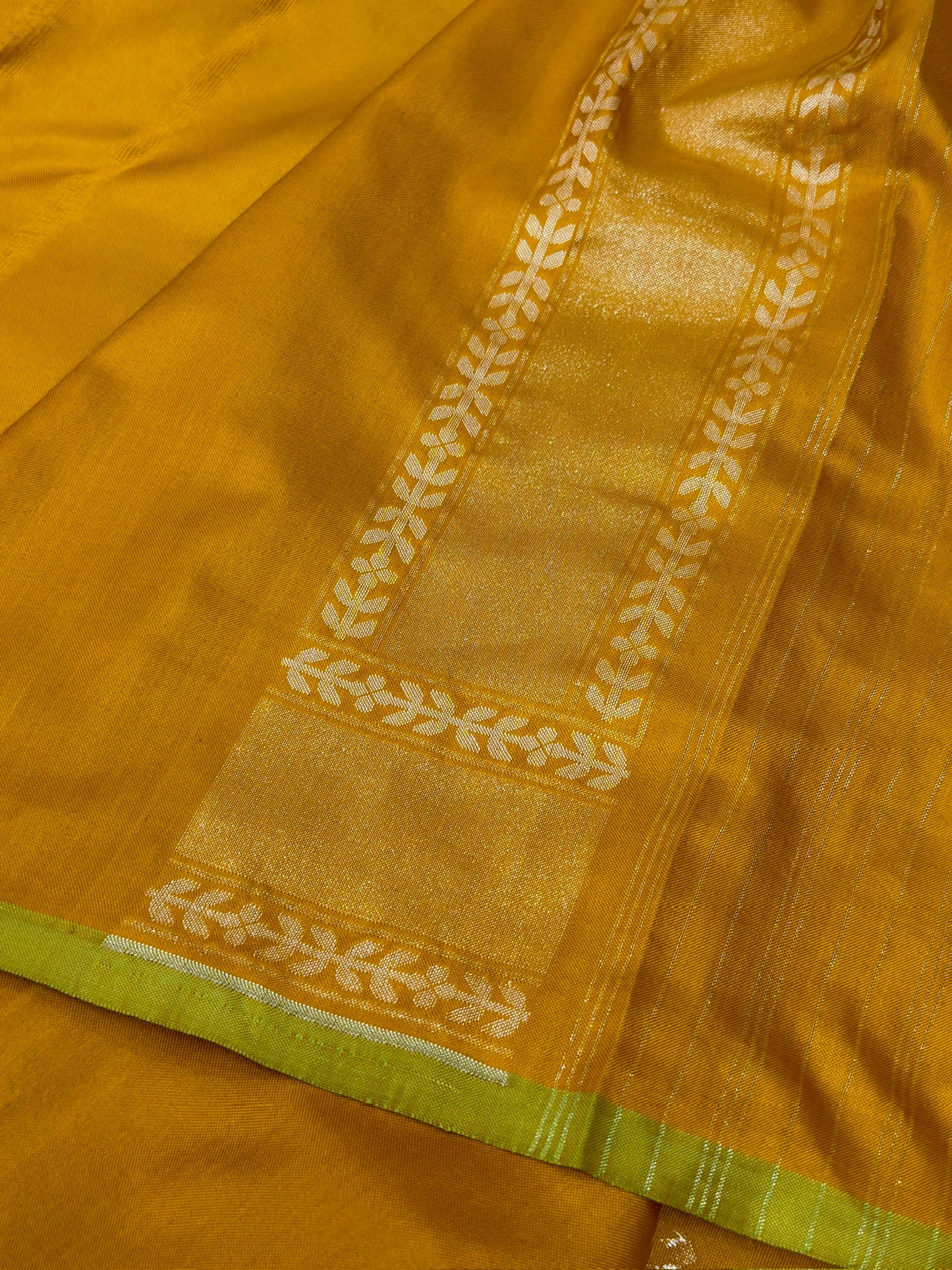 Yellow Pure Banarasi Ektara Jamdani Silk Handwoven Saree
