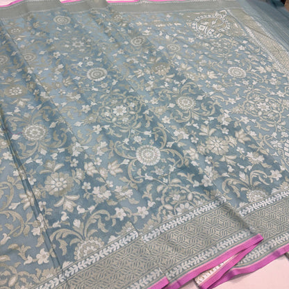 Pure Cotton Ektara Cutwork Jamdani Banarasi Saree