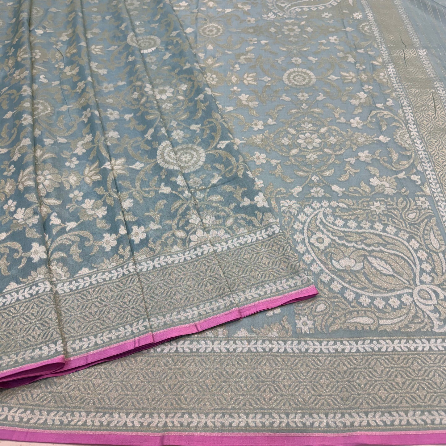 Pure Cotton Ektara Cutwork Jamdani Banarasi Saree