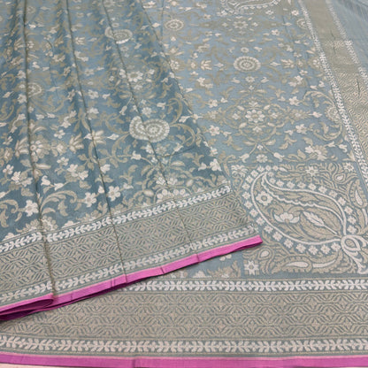 Pure Cotton Ektara Cutwork Jamdani Banarasi Saree